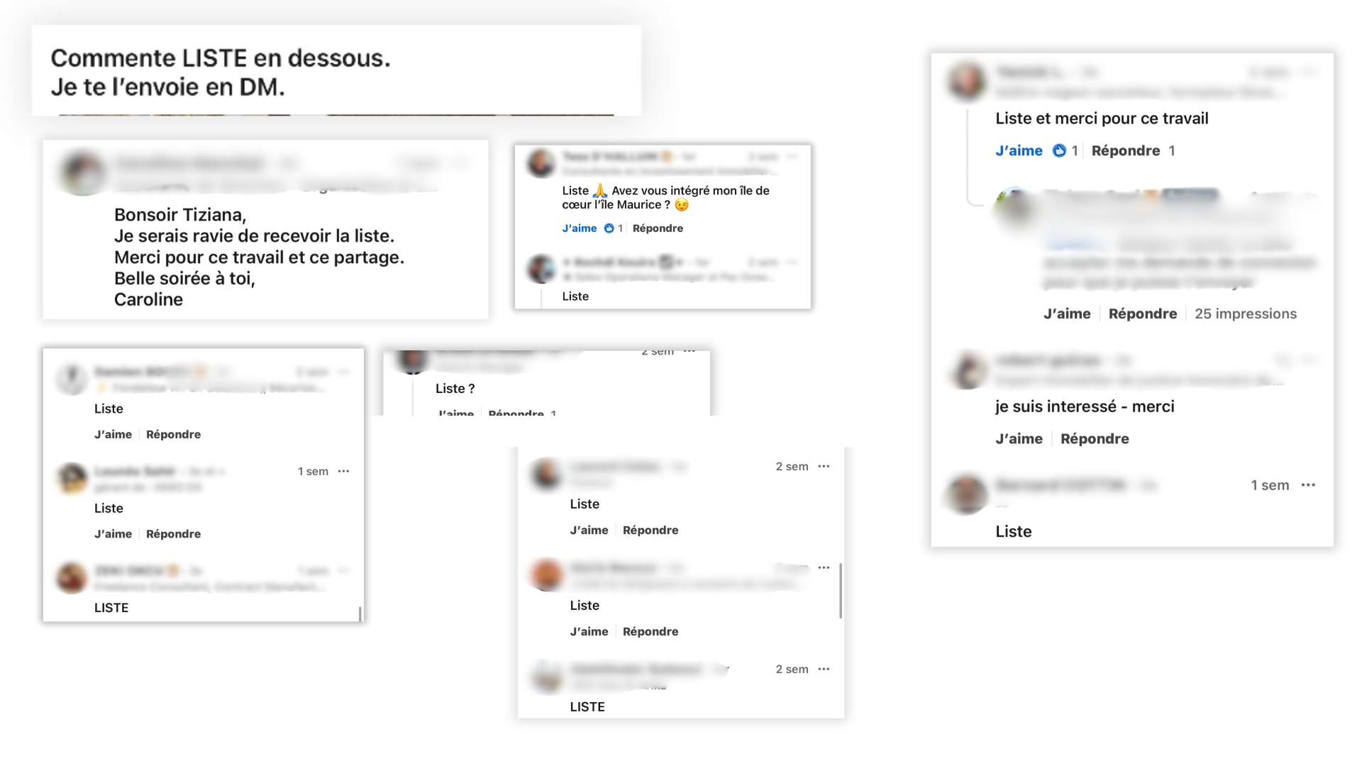 Commentaires « Liste »